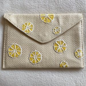 Lemon Straw Clutch